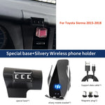 Car Mobile Phone Holder For Toyota Sienna 2015 2016 2017 2018 Mount Wireless Charging Phone Holder Special Fixed Base accessorie