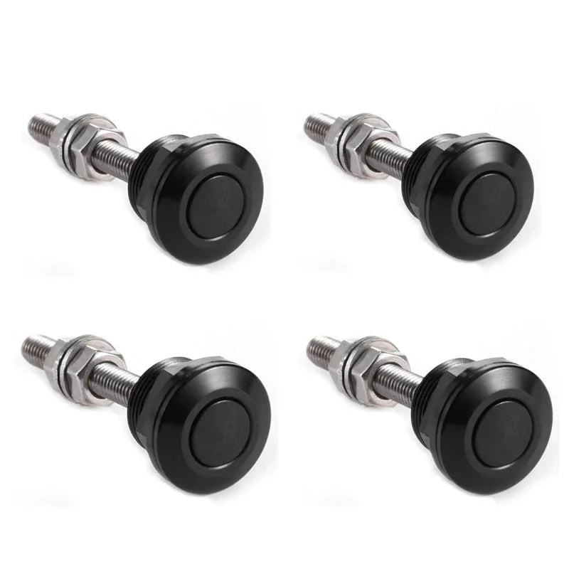 4Pcs Universal 22mm Car Push Button Bonnet Hood Pin Lock Clip Kit Quick Release Latch Engine Bonnets Auto Accessories HL-1001