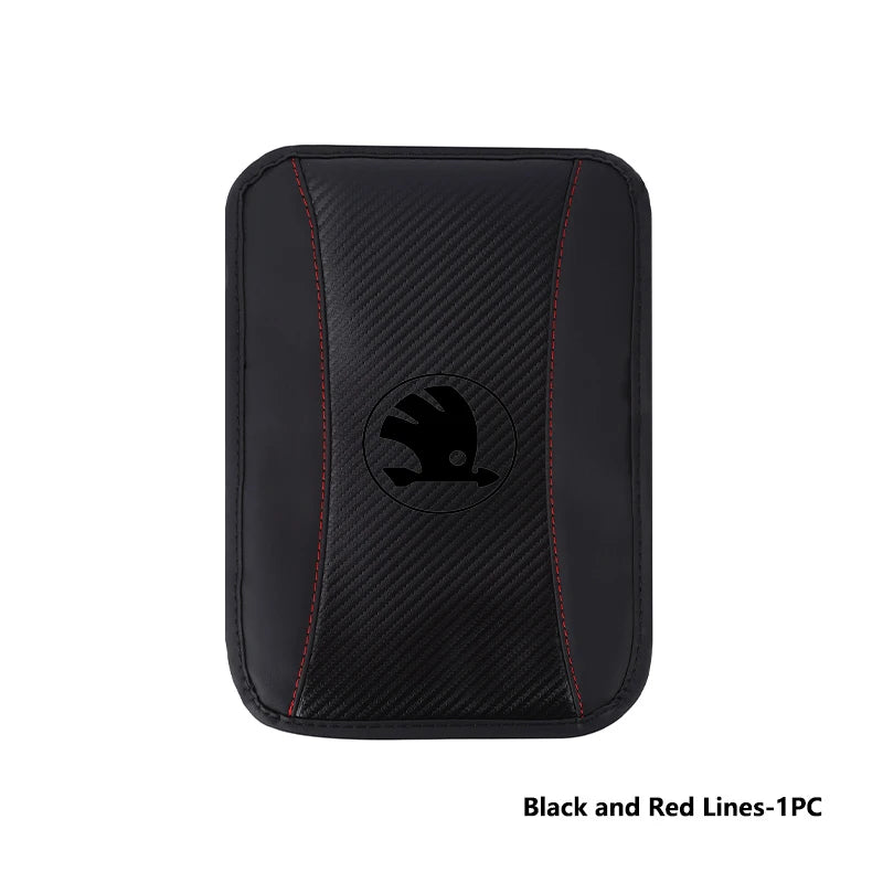 For Skoda Car Armrest Mat Center Console Arm Rest Protection Cushion Kamiq Karoq Octavia 2 3 Rapid Scala Kami Fabia VII VRS