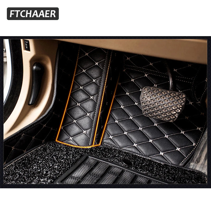 FTCHAAER Custom Car Floor Mats For Citroen C4 Auto Carpets Foot Coche Accessorie
