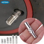 Screw-on Valve Cap Stem Extension | Chrome Plated Brass Tire Valve Adapter