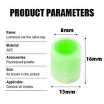 Glow-in-the-Dark Tire Valve Caps | Luminous Car Motorcycle Accessories lifestyle view