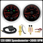 85mm Car 3 In 1 Multi-functional GPS Speedometer Set | RPM Tachometer with Oil Pressur close-up view