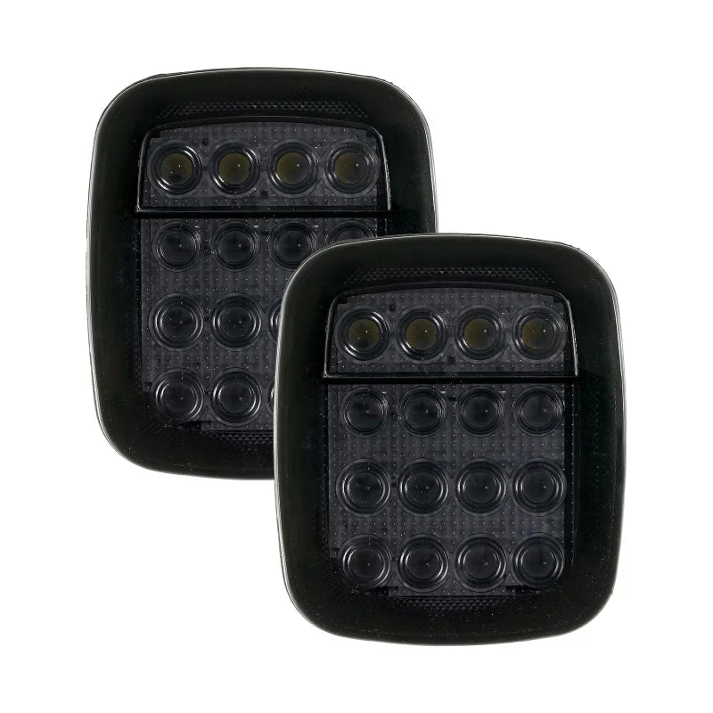 2pcs/set 16 LEDs Universal Tail Light Brake Reverse Light for Jeep Wrangler YJ TJ CJ (wi detail view