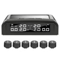 6 Wheel Tire Pressure Monitoring System | Solar TPMS with USB Charging and Temperatur alternate view