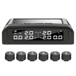 6 Wheel Tire Pressure Monitoring System | Solar TPMS with USB Charging and Temperatur alternate view