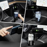 Cup Holder Phone Charger 15W Fast Charging Auto Clamping | Wireless Car Mount with additional angle