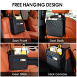 Storage Box Organizer Car Seat Back Hanging Bag Car Document Holder Multi Pocket Bottl close-up view