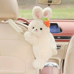 Car Back Seat Plush Hanging Headrest Tissue Holder