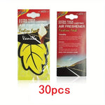3-60pcs Car Air Freshener Natural Scented Tea Paper Auto Hanging Vanilla Perfume Fragr close-up view
