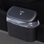 Portable Mini Car Trash Can With Lid Folding Garbage Storage Box alternate view