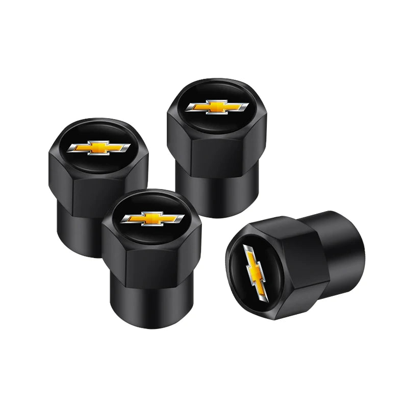 4Pcs Metal Car Tire Valve Stem Caps | Dust Proof Covers for Chevrolet Models alternate view