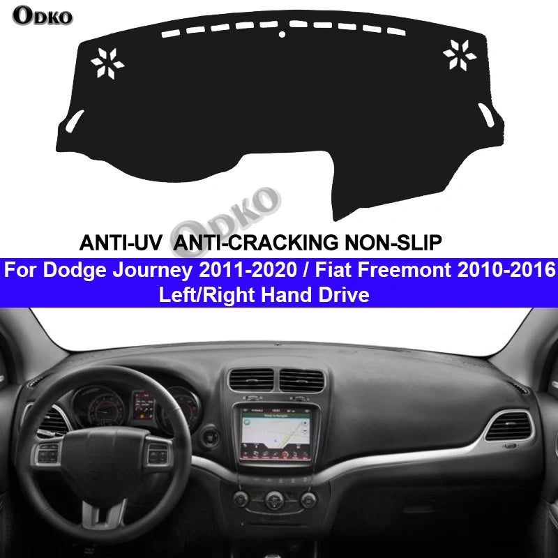 Auto Car Dashboard Cover DashMat Carpet Cape For Dodge Journey 2011 - 2020 / Fiat Freemont 2010 - 2016  Center Console Protector
