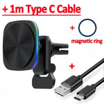 RGB LED Magnetic Wireless Charger Car Phone Holder | Fast Charging Mount for iPhone 1 alternate view