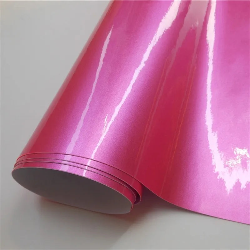 Silver Glossy Candy Metallic Vinyl Wrap Film Wrapping Foil Car Sticker Sheet For Moto alternate view