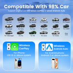 HEYINCAR Wireless CarPlay Dongle Wireless Android Auto Adapter 2in1 Car Intelligent additional angle