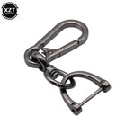Car Keychain 360 Degree Rotating Horseshoe Buckle Leather Rope Key Chain alternate view