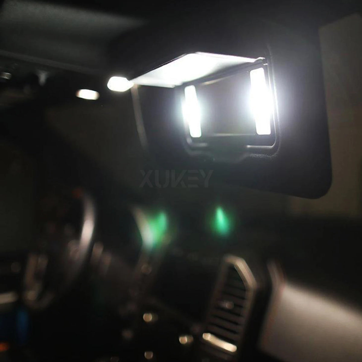 Apktnka 4x 28mm 29mm 6614F LED Light Bulbs Car Interior Vanity Mirror Lights Sun Visor Map Lighting Lamps 6615F 6612F 3021 3022