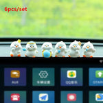 3/4/5/6/7pcs Anime Figure Little Yellow Duck Model Decor Cute Car Mounted Ornament Aut close-up view