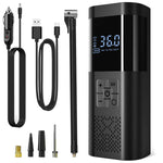 Cordless Car Air Pump | Portable Tire Inflator with LED Light and Power Bank alternate view