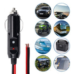 Copper Wire High-power 16AWG 12V 24V Auto 20A Car Cigarette Lighter LED Socket Plug additional angle