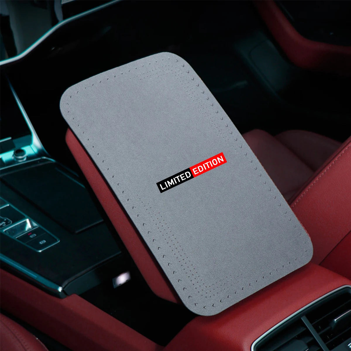 1pc Suede Car Armrest Pad For Toyota Lexus Nissan For Chevrolet KIA Auto Center Console Storage Box Cushion Protector