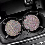 2pcs Imitation Diamond Bling Car Cup Holder Coasters