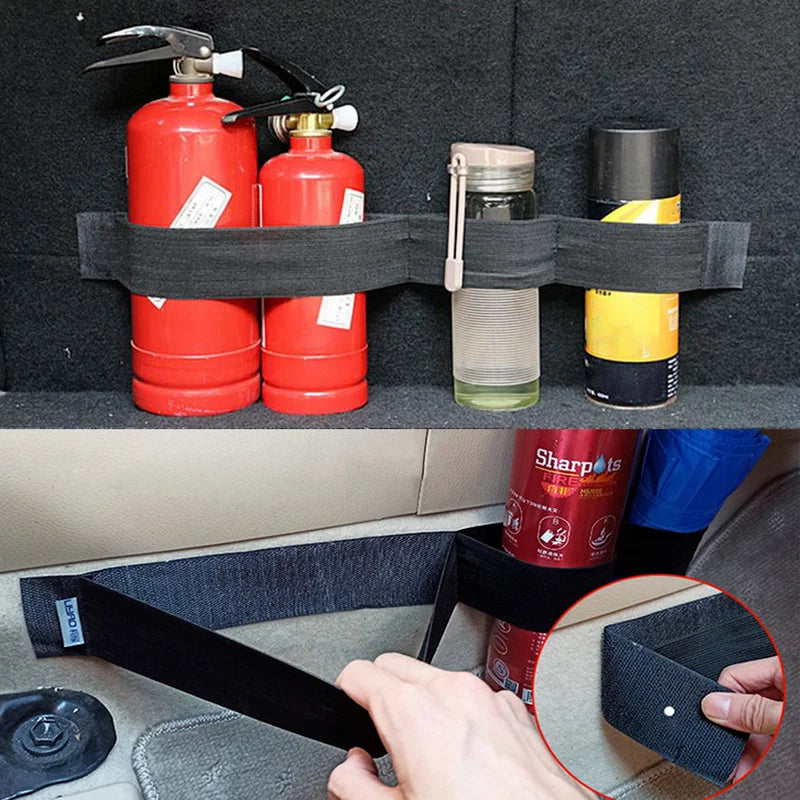 Car Trunk Organizer Firm Magic Tape Cars Stowing Tidying Fixed Belt Auto Tool Storage close-up view