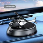 Luxury Solar Powered Aircraft Car Freshener Rotating Dashboard Aromatherapy Perfume Long Lasting Auto Interior Decor Gift