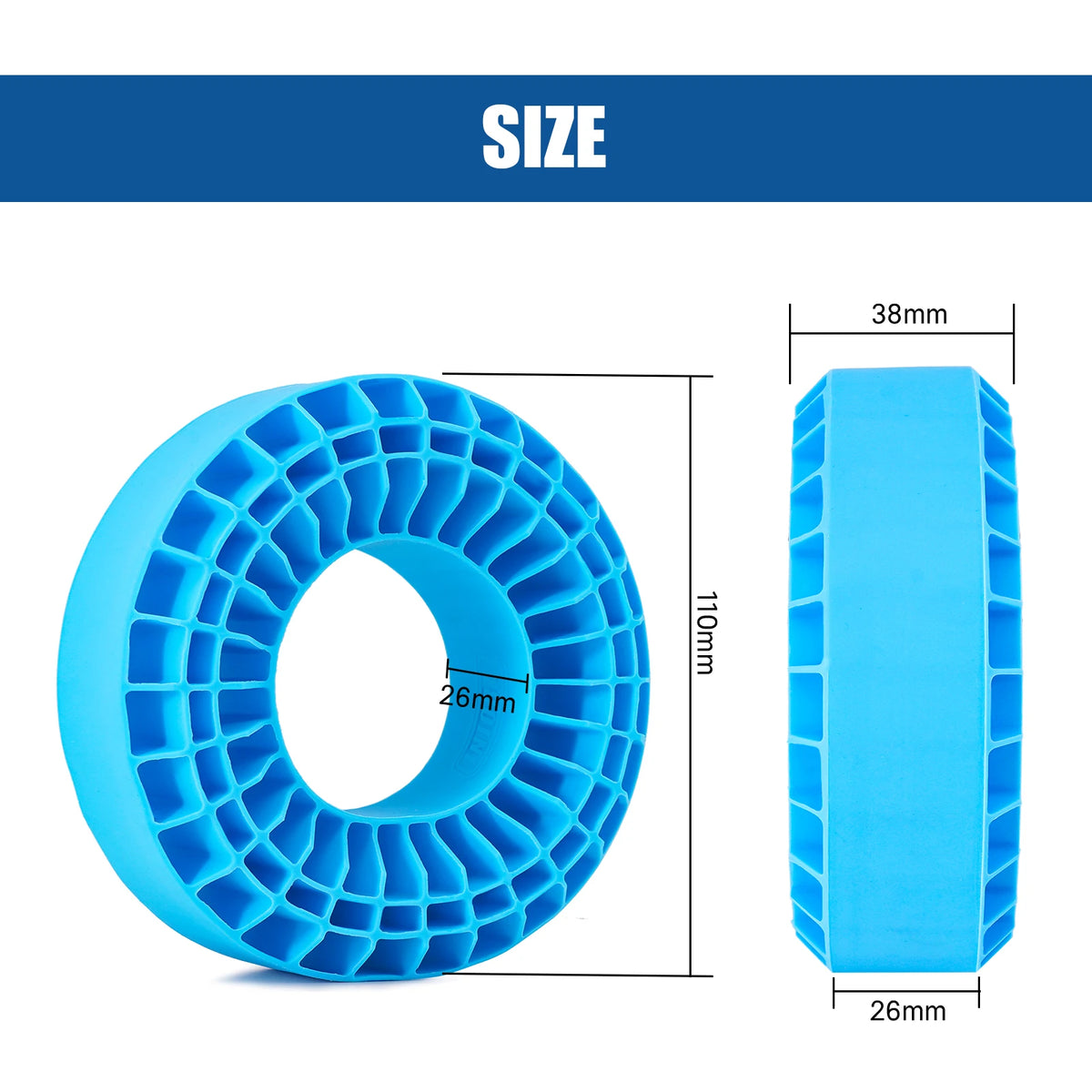 Silicone Rubber Tire Inserts for 1/10 RC Crawler 118-122mm 1.9 Inch lifestyle view