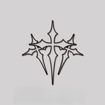 High-Quality Three-Cross Car Stickers Waterproof PVC Faith Automotive Decal Customi additional angle