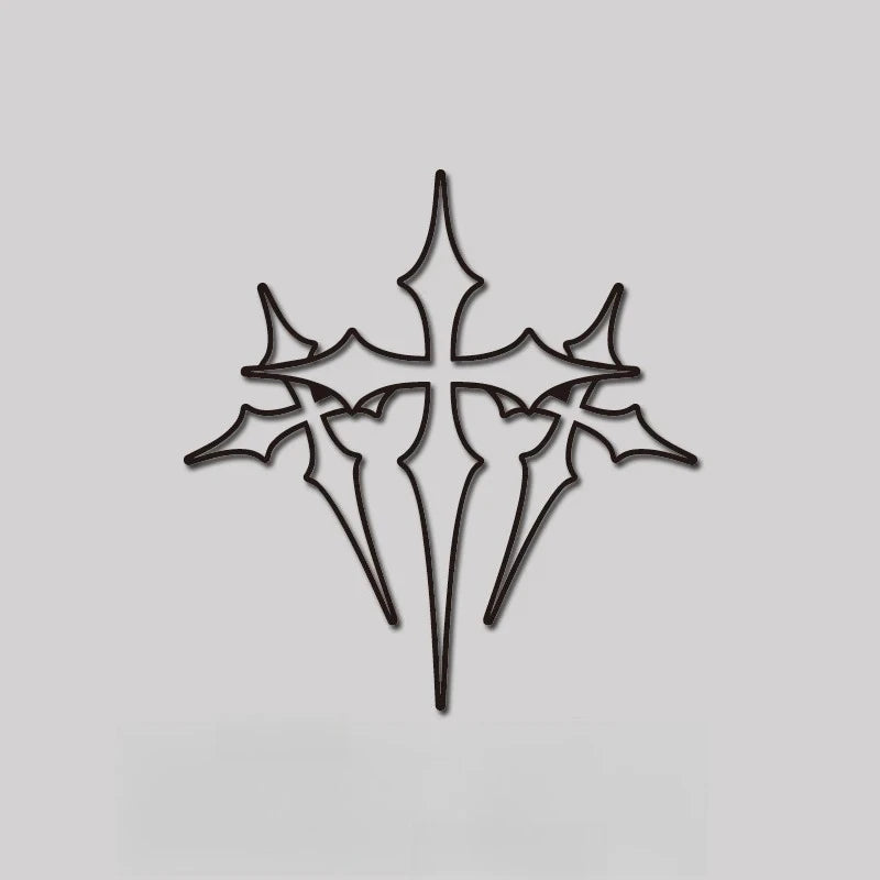High-Quality Three-Cross Car Stickers Waterproof PVC Faith Automotive Decal Customi additional angle