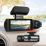 1080P HD Dual Lens Front and Rear Car Dash Cam Driving Recorder IR Night Vision G Sensor Parking Mode Motion Detection Three Point One Six Inch IPS Screen Wide Angle Loop Recording Supports One Hundred Twenty Eight GB Max H26