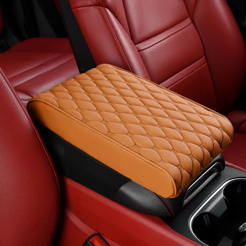 Car Armrest Pad Organizer Bag Thicken Memory Foam Anti Scratch Pads Center Console Car Elbow Rest Storage Pocket Goods