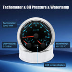 85mm Car 3 In 1 Multi-functional GPS Speedometer Set | RPM Tachometer with Oil Pressur close-up view