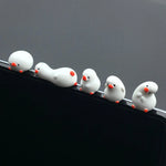 5 PCS Set of Flat Duck Car Ornaments, Complete Set of Cute Duck Decorations, Center additional angle