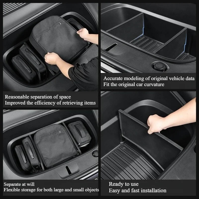 Front Trunk Storage Partition for Tesla Model Y Juniper 2025 | Organizer Divider Baffle Cargo Cover