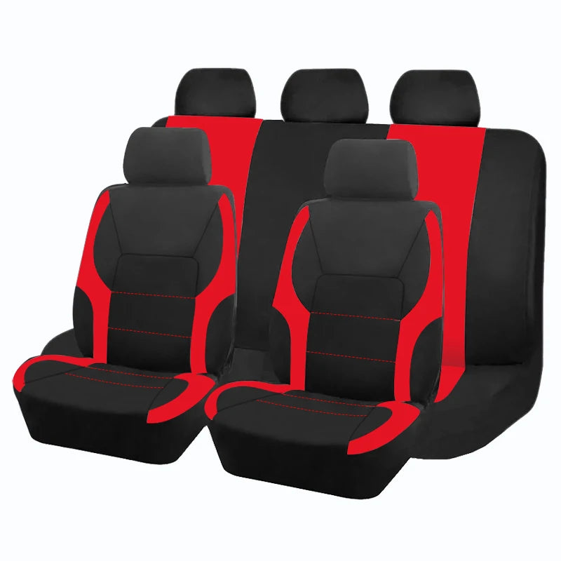 AUTO PLUS Sports Universal Polyester Car Seat Cover Set Fit Most Car Plain Fabric Bic lifestyle view