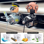 Cool Fun Rotate Plane Captain Shiba Inu Pilot Dog Car Air Freshener | Vent Clip Dec additional angle