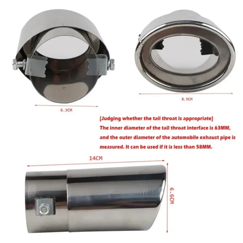 Stainless Steel Universal Car Exhaust Tail Pipe | Bend or Straight Options detail view