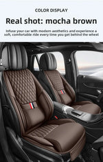 Universal Ergonomic Car Seat Cover Built-in 6cm Lumbar Support and Leg Bolster Breathabl detail view