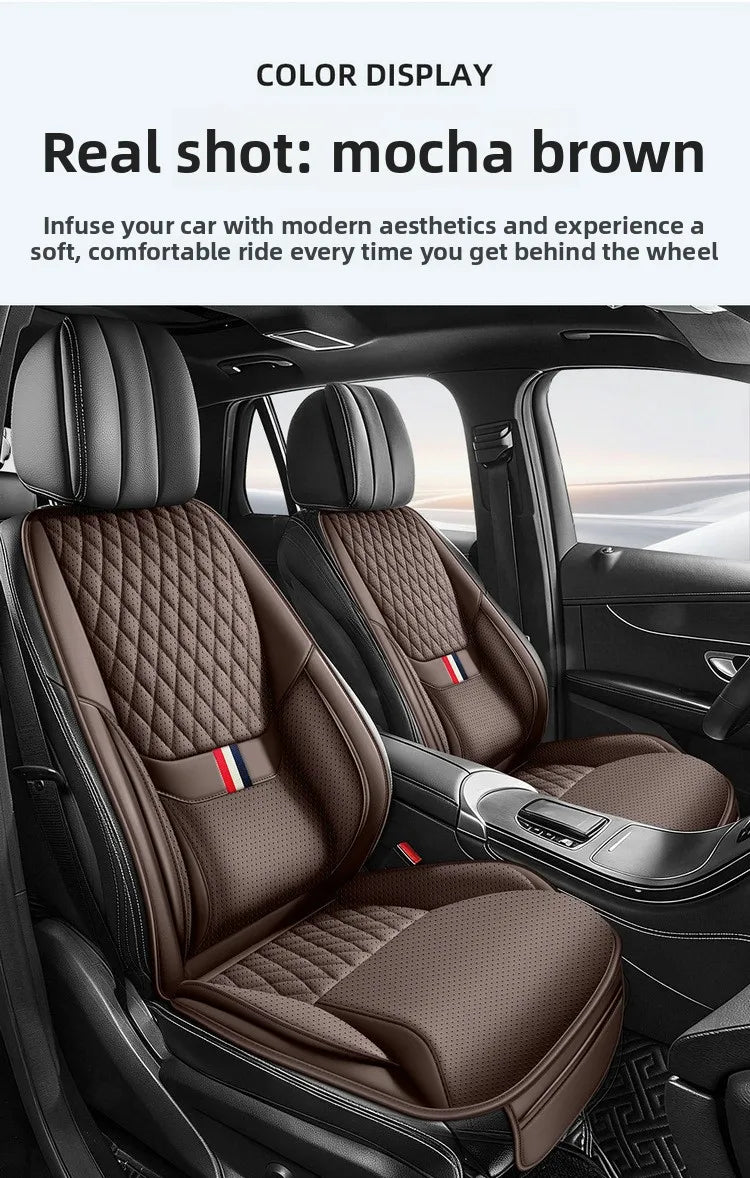Universal Ergonomic Car Seat Cover Built-in 6cm Lumbar Support and Leg Bolster Breathabl detail view