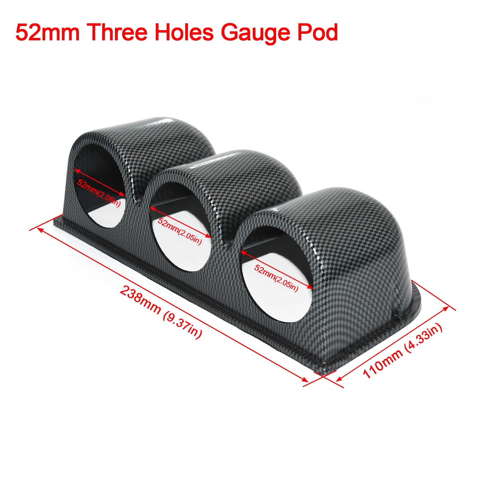 52mm 8-in-1 Car Gauge Set | Water Temp Oil Temp Oil Pressure Voltmeter Vacuum Tachometer detail view