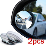 Car Blind Spot Rear View Mirror Wide Angle 360 Degree Adjustable Small Round Mirror Car Reverse Auxi