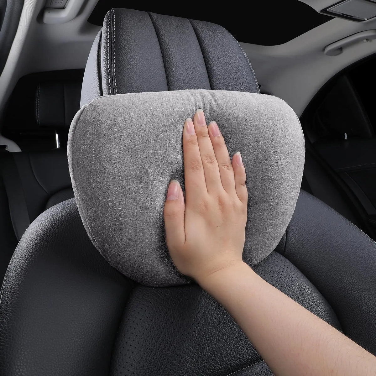 2PCS Memory Cotton Car Headrest Neck Support Car Accessories Seat Class Soft Universal A detail view