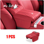 For JETOUR T2 Shanhai T2 2024 2025 2026 Car Armrest Box Height Increase Pad Leather Protective Cover Storage Bag Car Accessories