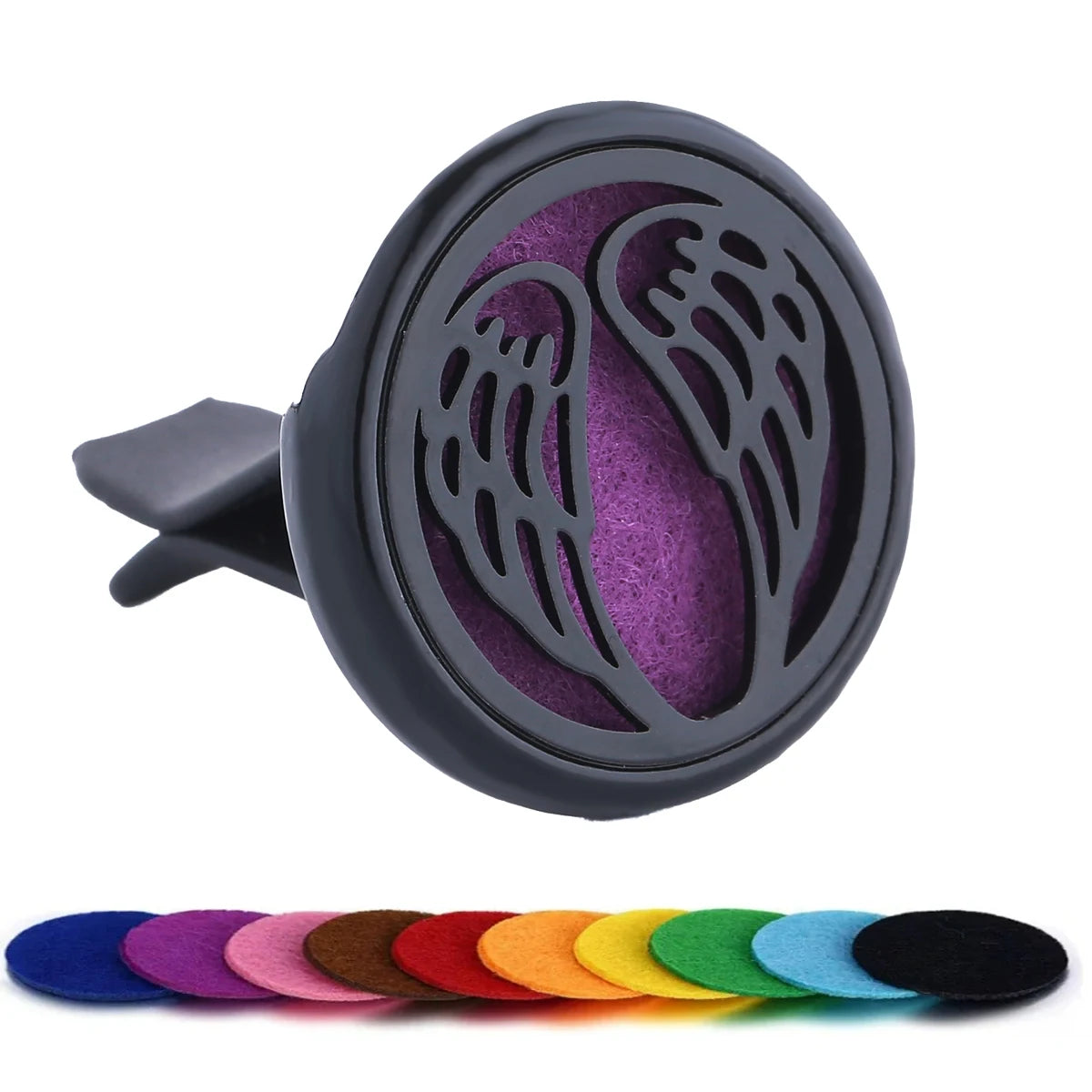 Refillable Car Air Freshener | Vent Clip Diffuser with 10 Gaskets additional angle