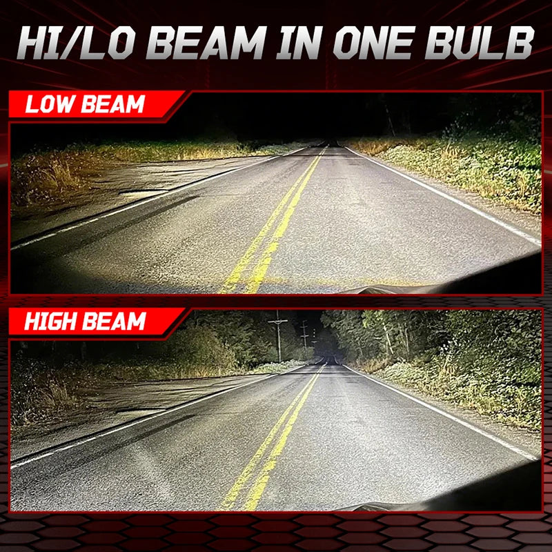 Projector H4 Lens LED Headlight Projector Lens Canbus Strong Light 3500000LM 2500W Tur close-up view