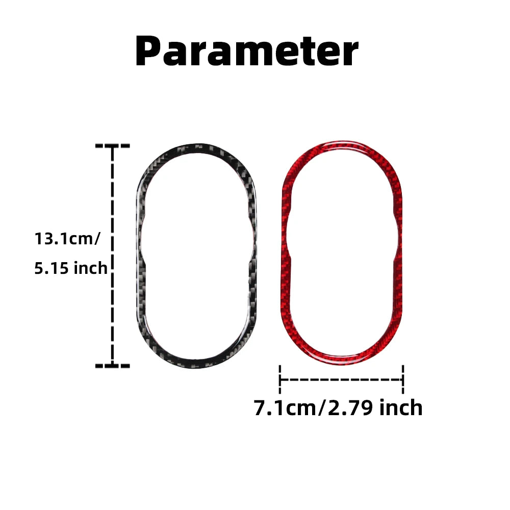 Carbon Fiber Car Multimedia Decorative Stickers For MINI ONE Cooper S JCW F54 F55 F additional angle