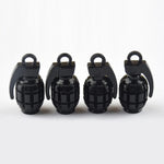 4pcs Aluminum Grenade Tire Valve Stem Caps | Dust Proof Car Truck Bike Valve Covers detail view